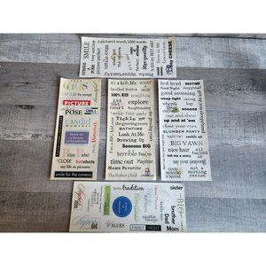 Jumbo Sticker Sheet - MAMBI Phrases Sayings Baby + Scrapbooking NEW Retired #39